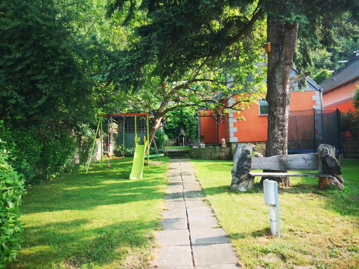 Ferienhaus Franz - An Der Elbe, Mit Grossem Garten Pirna Exterior foto